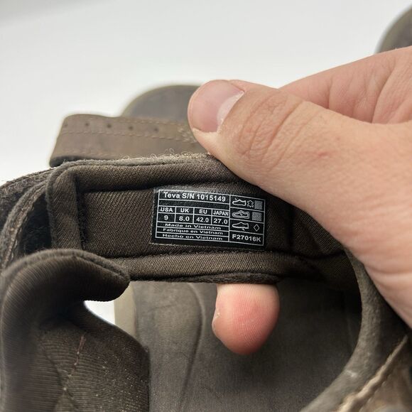 Teva Mens Langdon Sandals Brown 3 Strap Mens Size 9 Waterproof Leather 1015149 - Picture 13 of 13